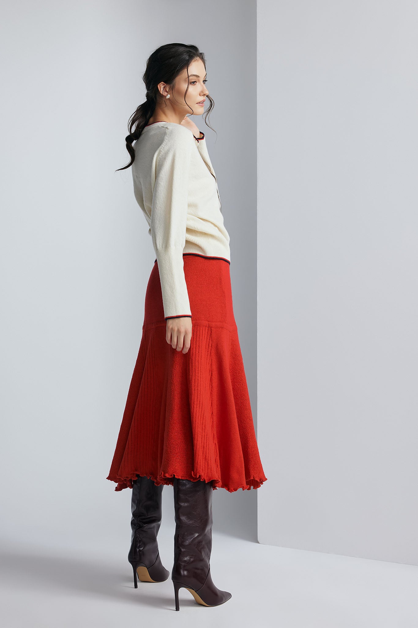 Cardigan Celine Alb