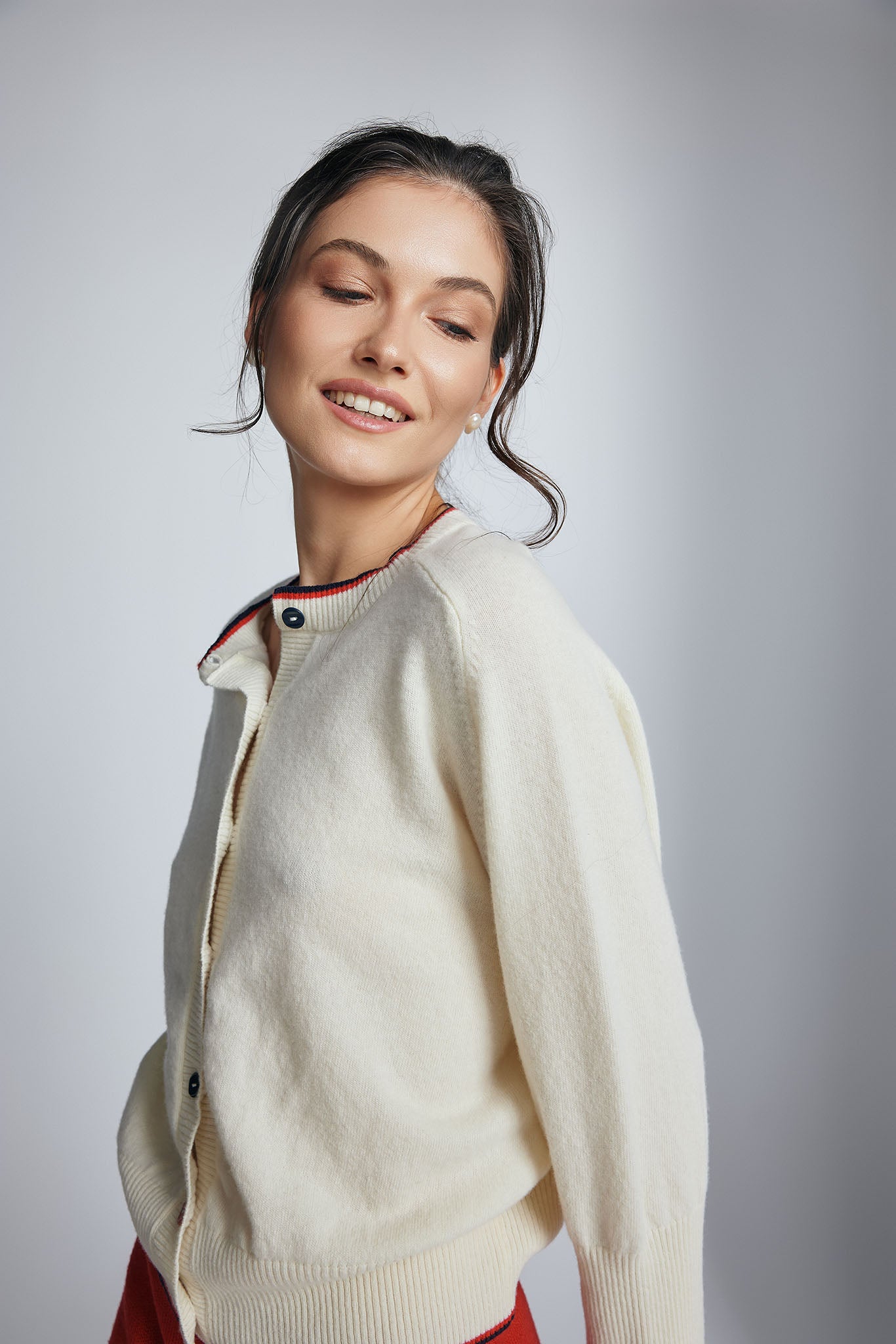 Cardigan Celine Alb