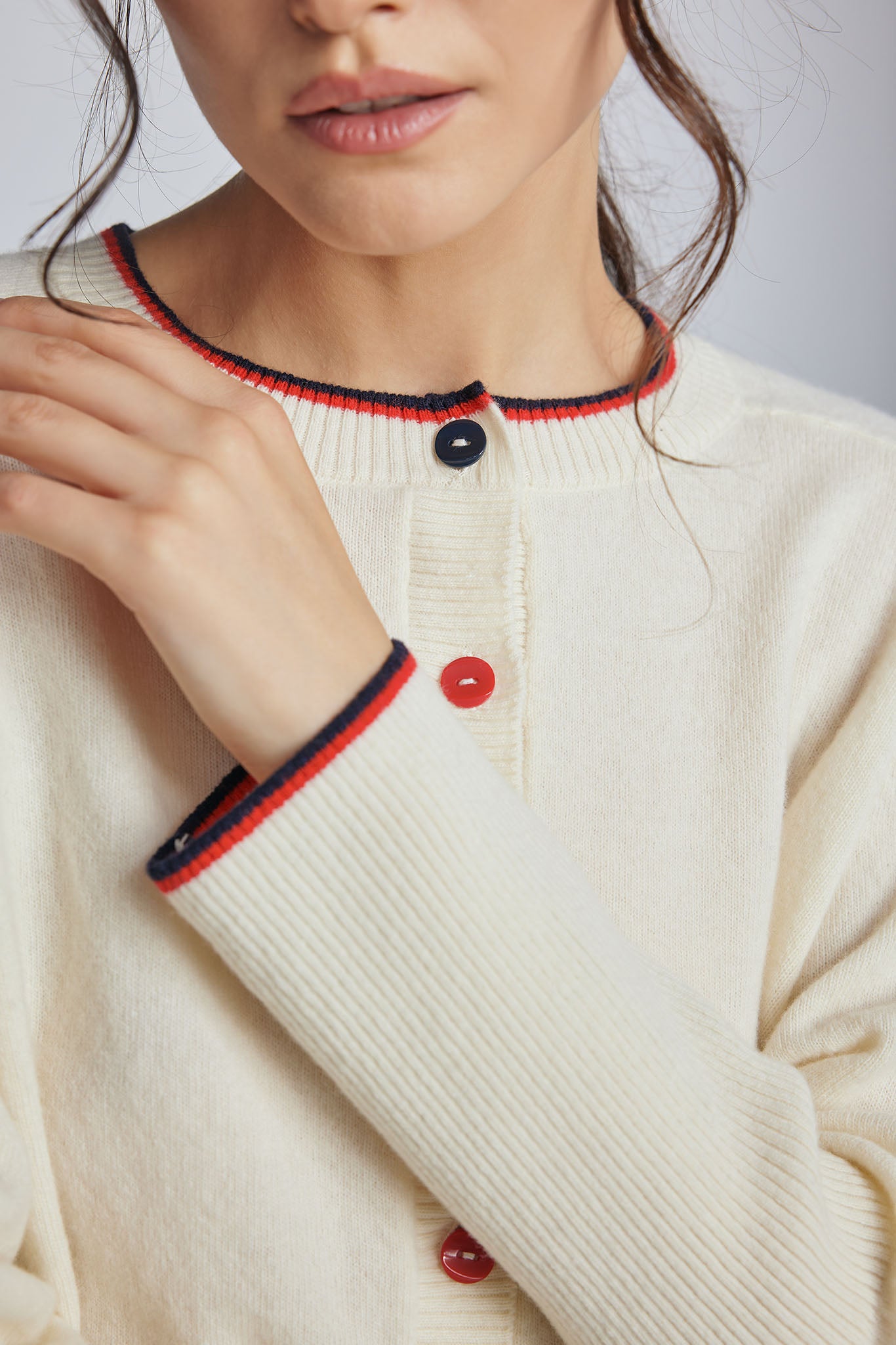 Cardigan Celine Alb