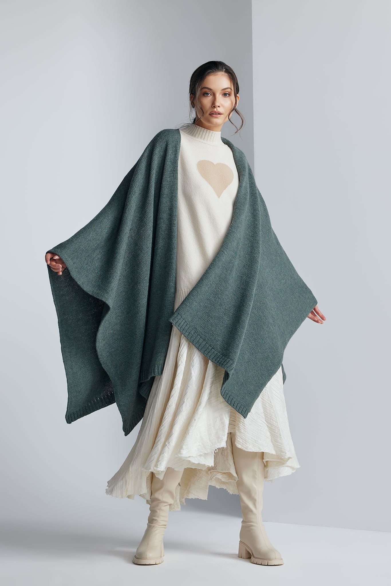 Poncho Fragola Verde