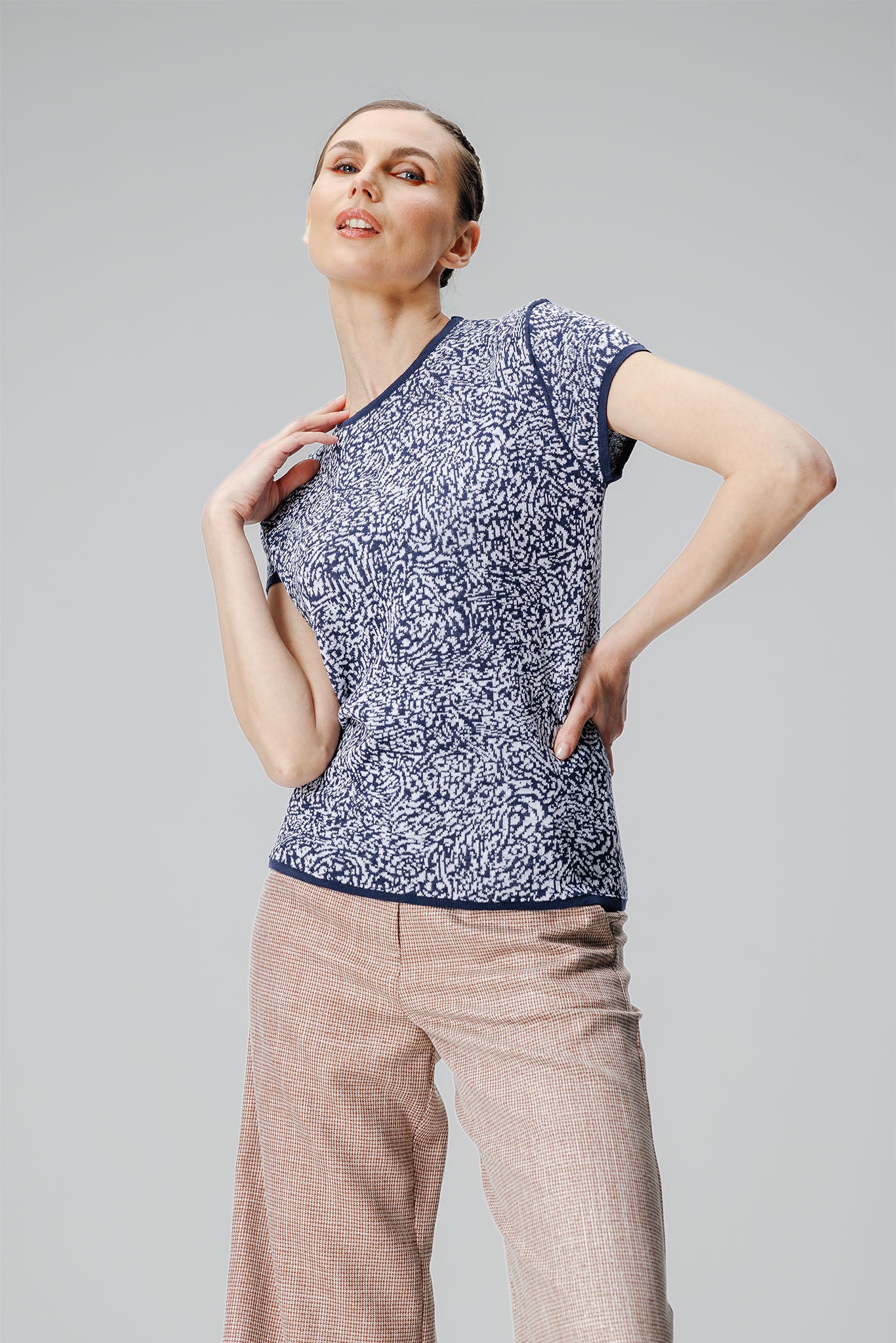 Tricou Pacifico Marine/Alb