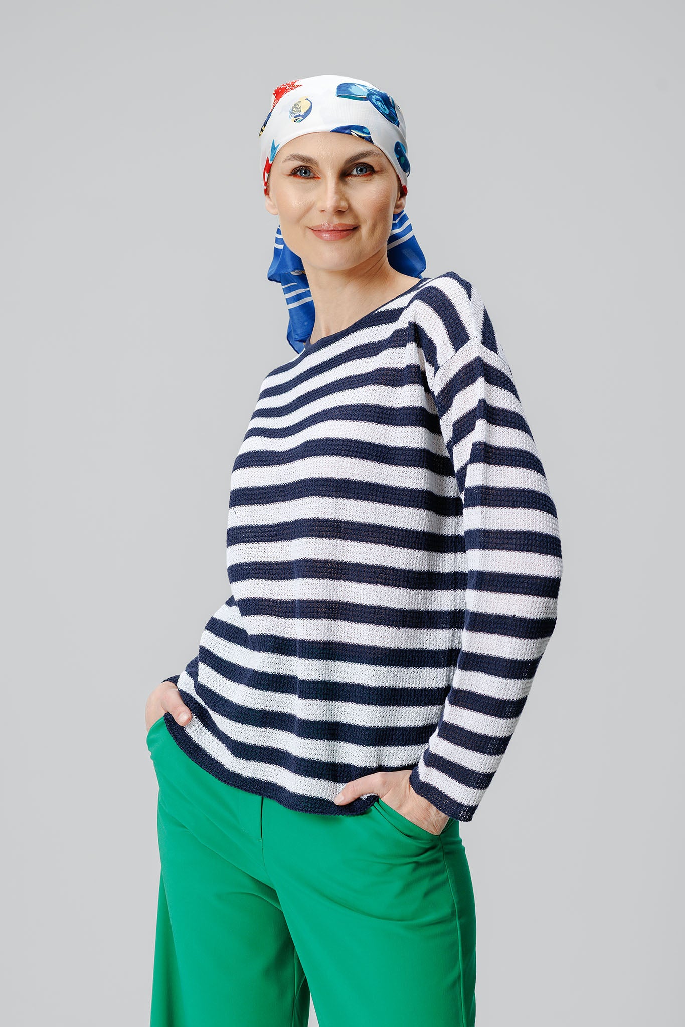 Bluza Egeo Alb/Marine
