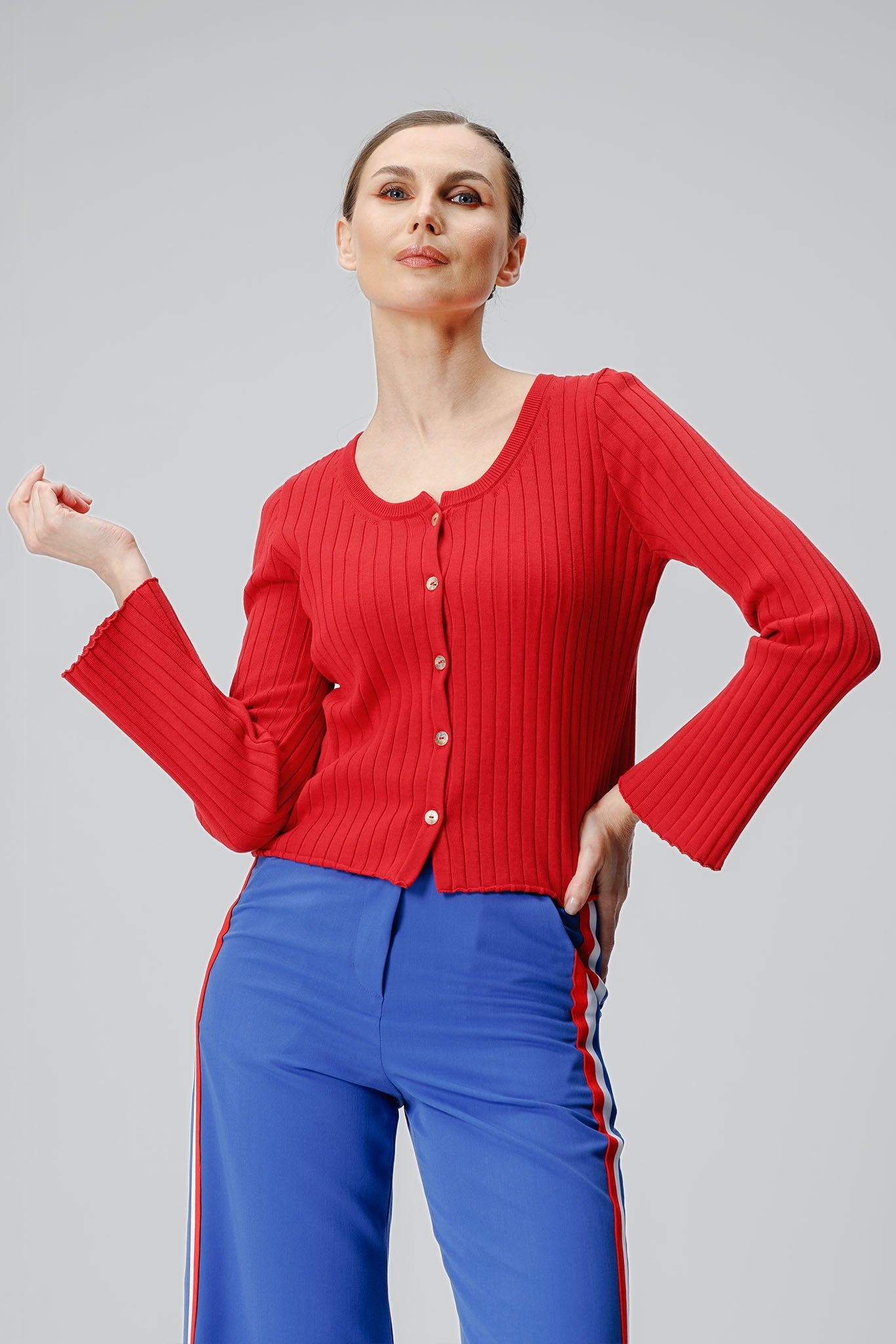 Cardigan Como Roșu