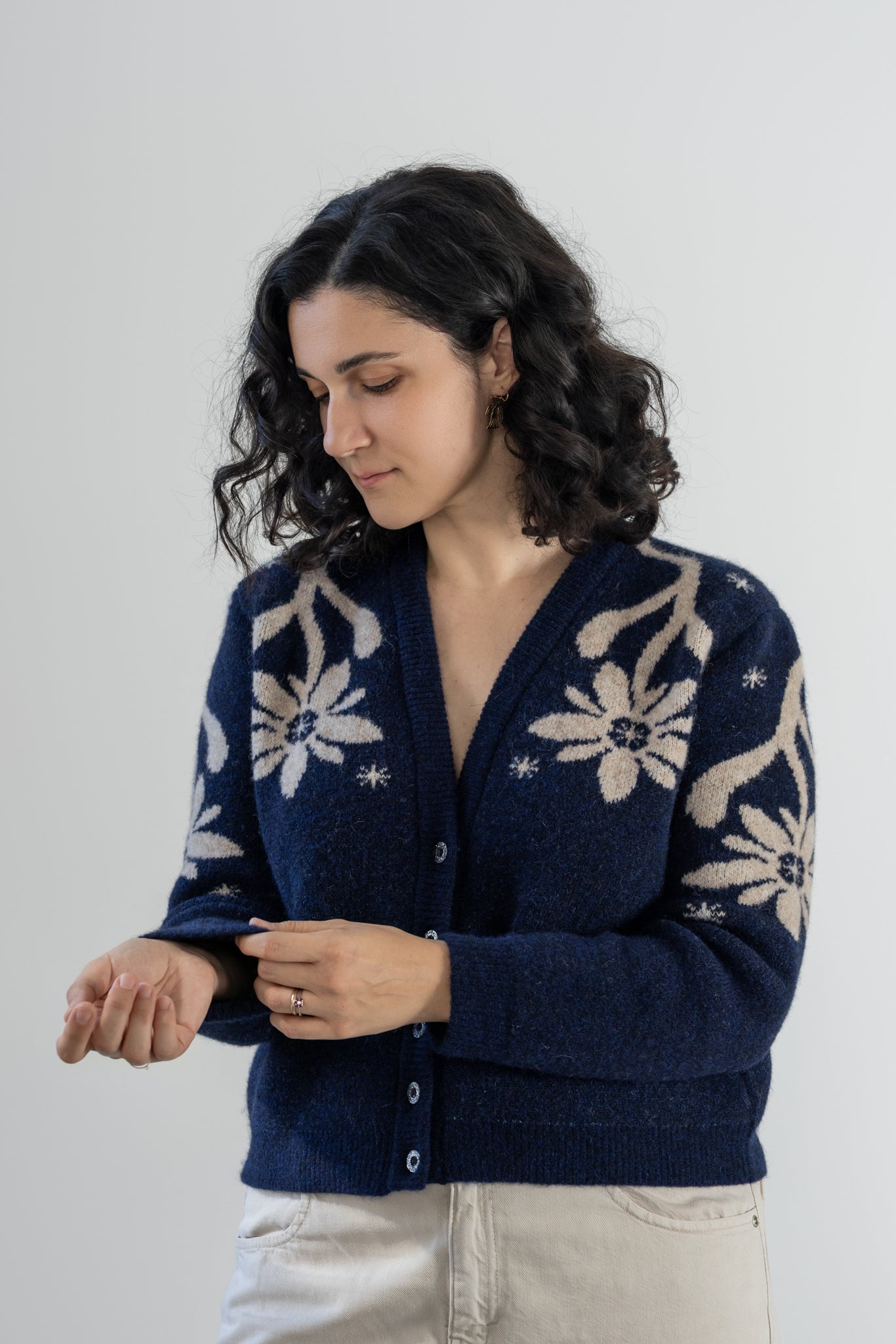 Cardigan Alpina Bleumarin