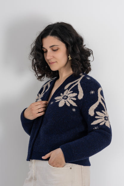 Cardigan Alpina Bleumarin