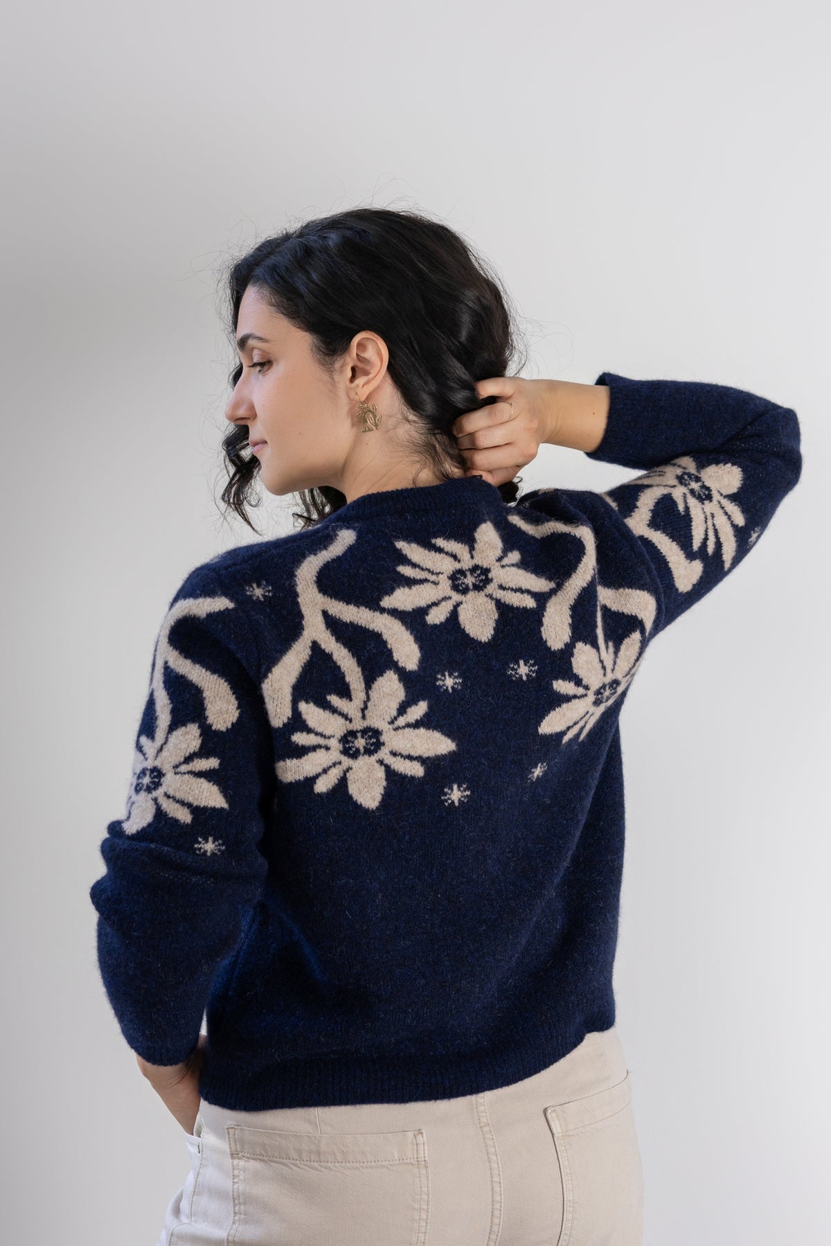 Cardigan Alpina Bleumarin