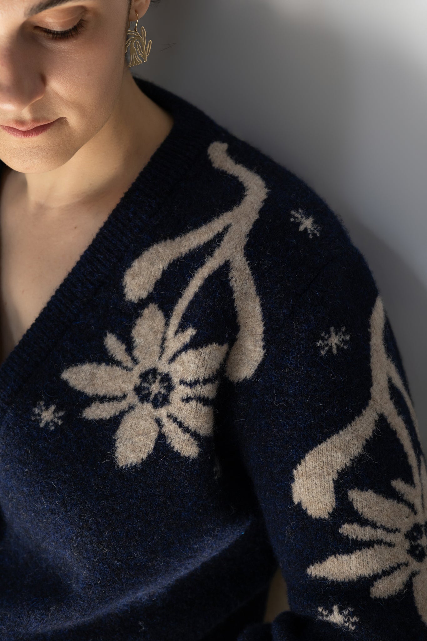 Cardigan Alpina Bleumarin
