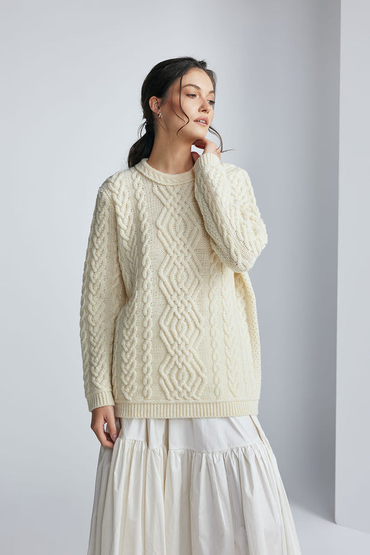 Pulover Brea Alb