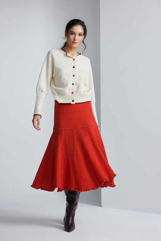 Cardigan Celine Alb