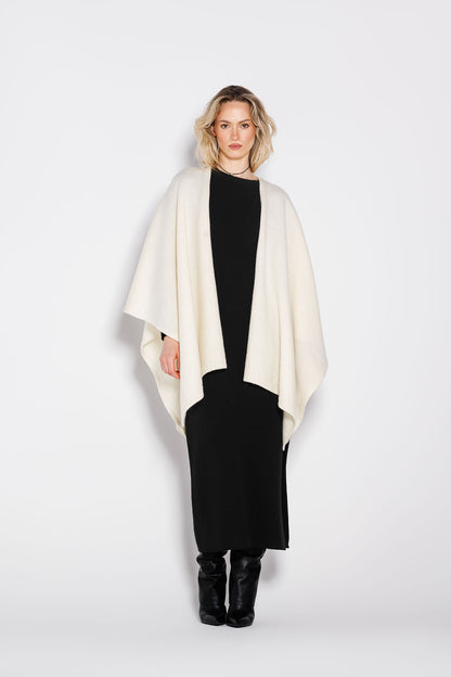 Poncho Fragola Alb