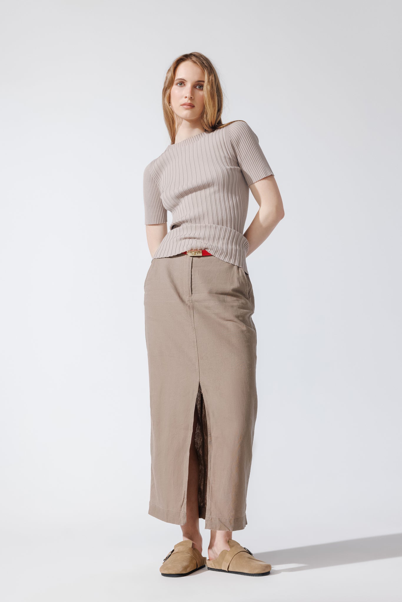 Tricou Linea Bej
