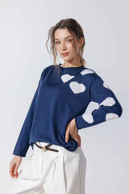 Pulover Cuori Denim