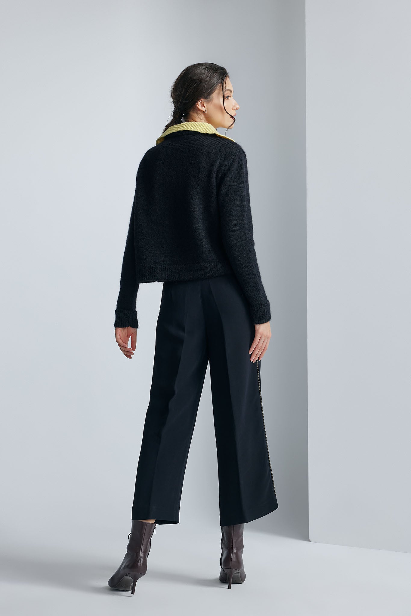 Cardigan Clara Negru/Galben