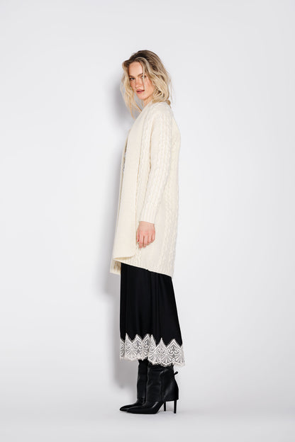 Cardigan Aria Alb