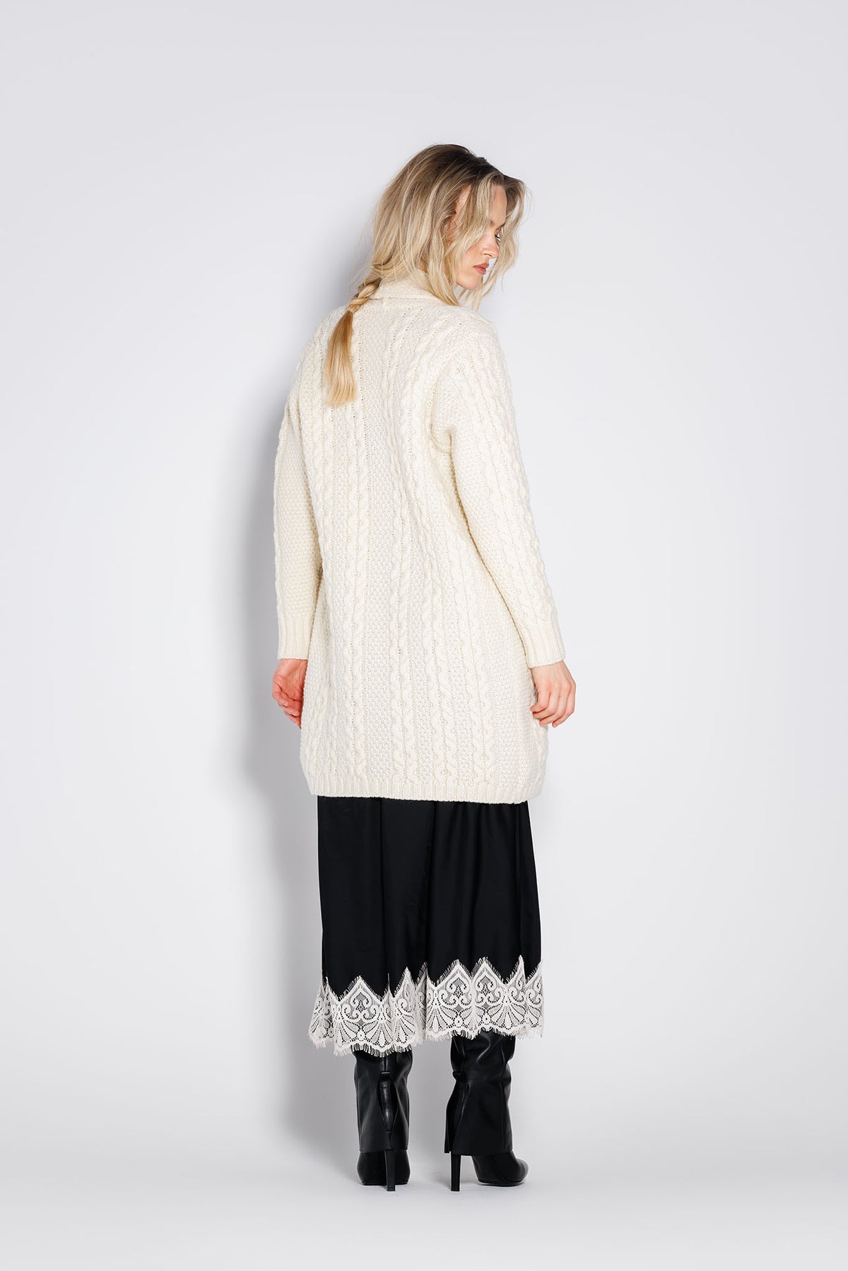 Cardigan Aria Alb