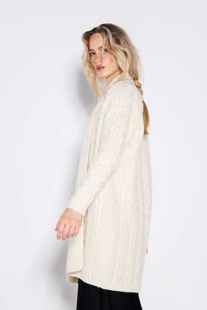 Cardigan Aria Alb