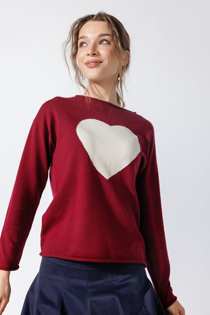 Pulover Amora Bordeaux