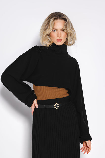 Poncho Leyla Negru
