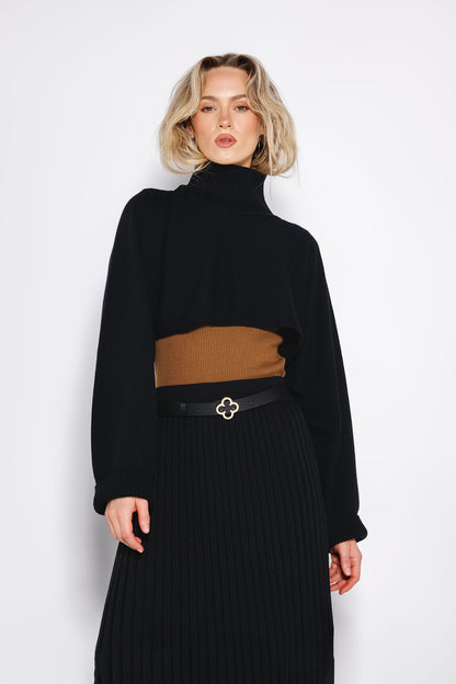 Poncho Leyla Negru