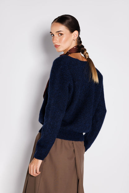 Pulover Victoria Bleumarin
