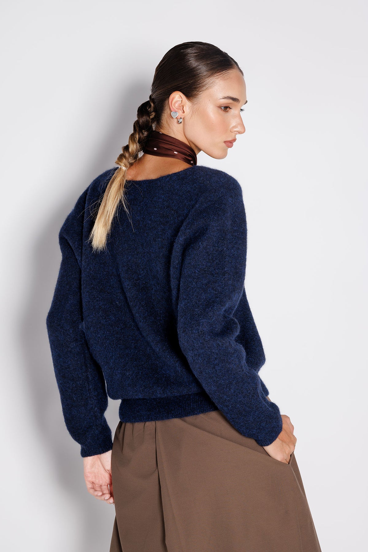 Pulover Victoria Bleumarin