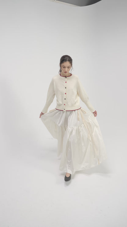 Cardigan Celine Alb